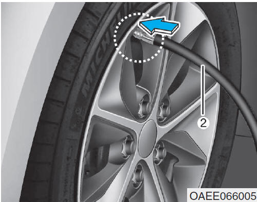 Gebruik van de Tire Mobility Kit