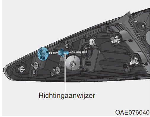 Vervangen van lamp achterlicht