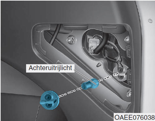Vervangen van lamp achterlicht