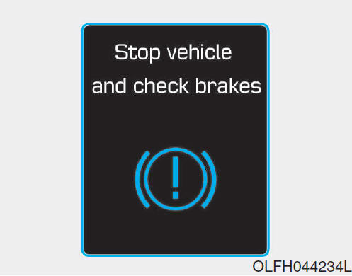Stop voertuig en controleer de remmen