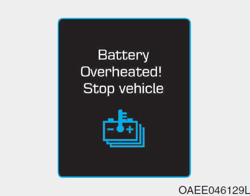 De batterij is oververhit! Stop de auto