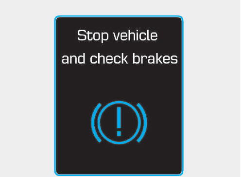 Stop voertuig en controleer de remmen