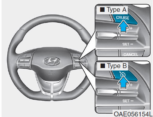 Instellen van de snelheid van de Smart Cruise Control