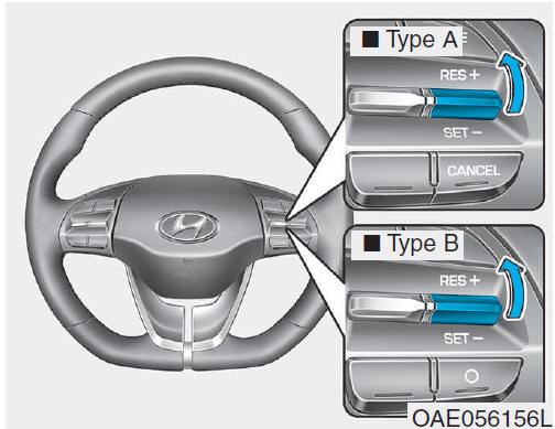 Verhogen van de ingestelde snelheid van de Smart Cruise Control