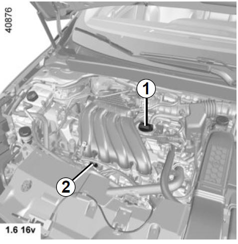 Oliepeil van de motor: (bij)vullen