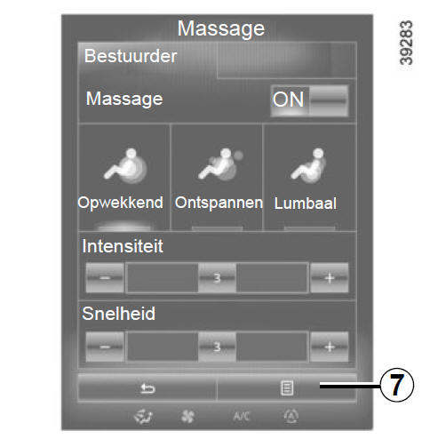 Terugplaatsen van de stoel