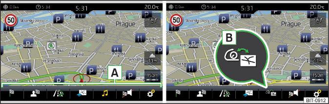 Afb. 204 Navigatie: Hoofdmenu