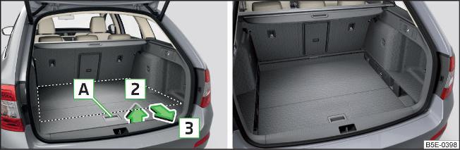 Variabele bagageruimtevloer in de onderste stand instellen / variabele bagageruimtevloer in de onderste stand