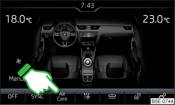 Skoda Octavia: Climatronic - Air Care-functie - Verwarming, handmatige ...