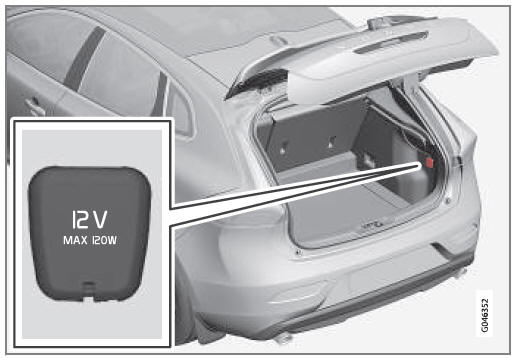 12V-aansluiting bagageruimte