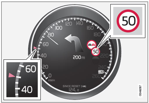 Verkeersbordinformatie (RSI)* - bediening